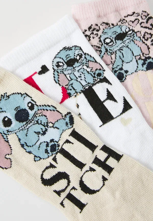 Носки 3 пары Stitch Name It, peyote/bright white/brunished lilac, белый/коричневый — фото 3