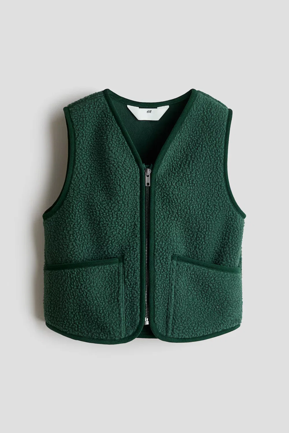 Жилет из плюшевого мишки H&M, Dunkelgrün