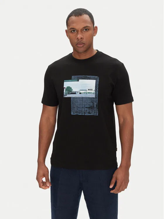 Футболка regular fit Te_Ontheway Boss, черный