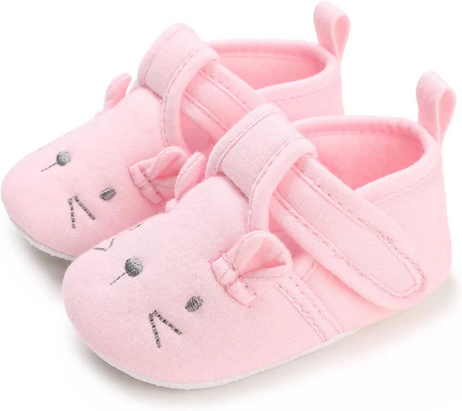 Детские кроссовки для девочек хлопковые мягкие, Pink — фото 2