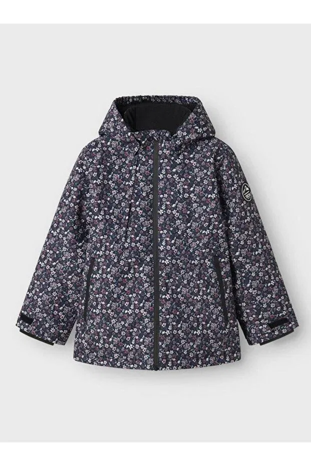 Детское пальто для девочек с капюшоном Name It, Dark Sapphire