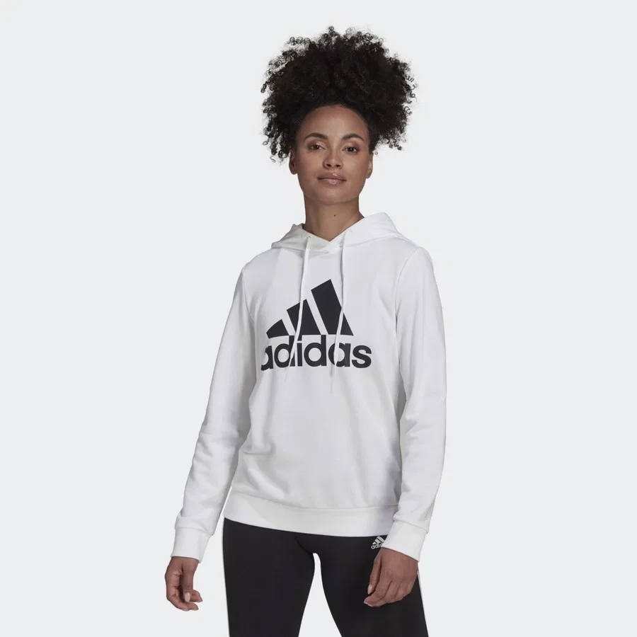 Худи свободного кроя с логотипом Sportswear HD1800 Essentials Relaxed Logo Hoodie adidas, Бело-черный