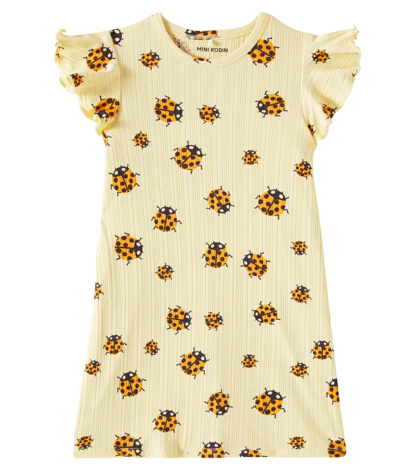 Нарядное платье с принтом божья коровка Mini Rodini, Yellow