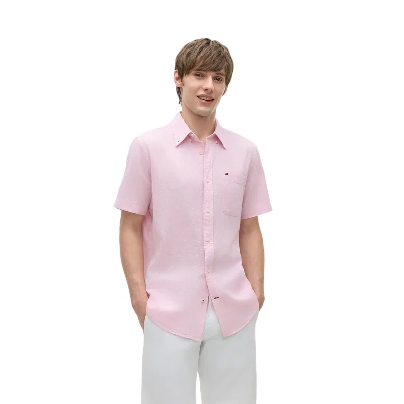 Мужская рубашка тонкая Pink TOL Tommy Hilfiger
