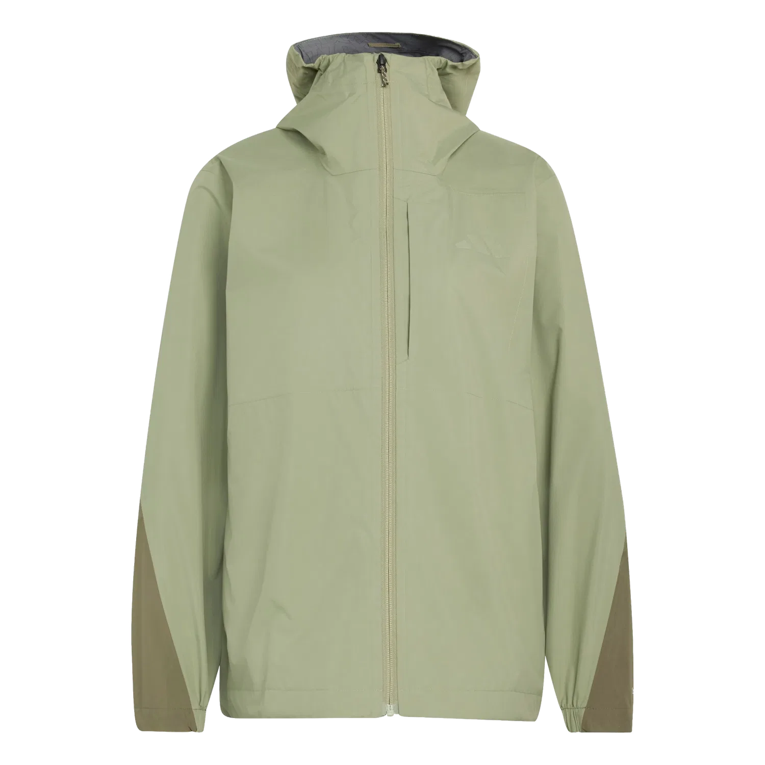 Женская дождевая куртка с капюшоном Adidas Terrex Multi 2.5 Layer CLIMAPROOF, зеленый