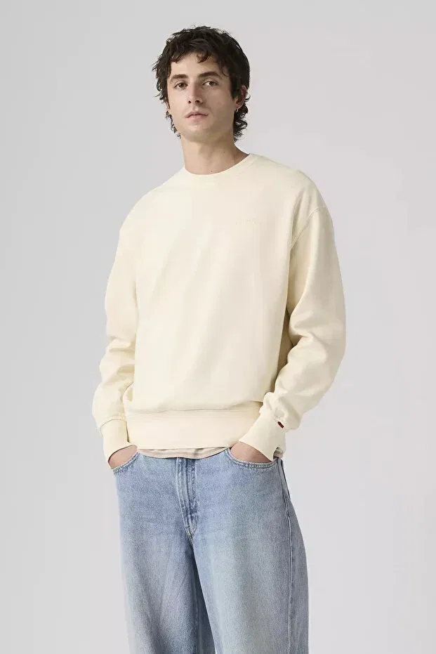 Мужские свитшот хлопковый Levi'S, Ecru