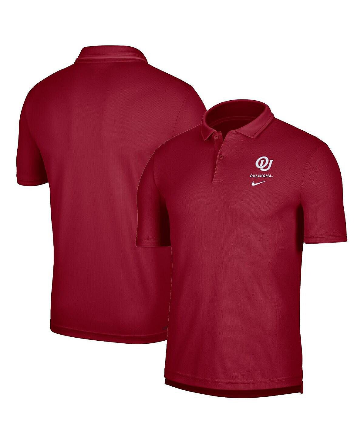 

Рубашка поло мужская темно-красная oklahoma sooners uv performance Nike