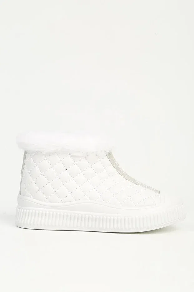 Детские ботинки для девочек из эко-кожи Benetton, White