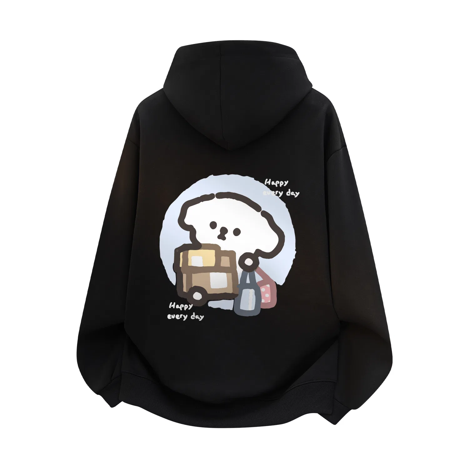 Детский свитшот унисекс с принтом Black (Handbag Puppy) Paul Costelloe