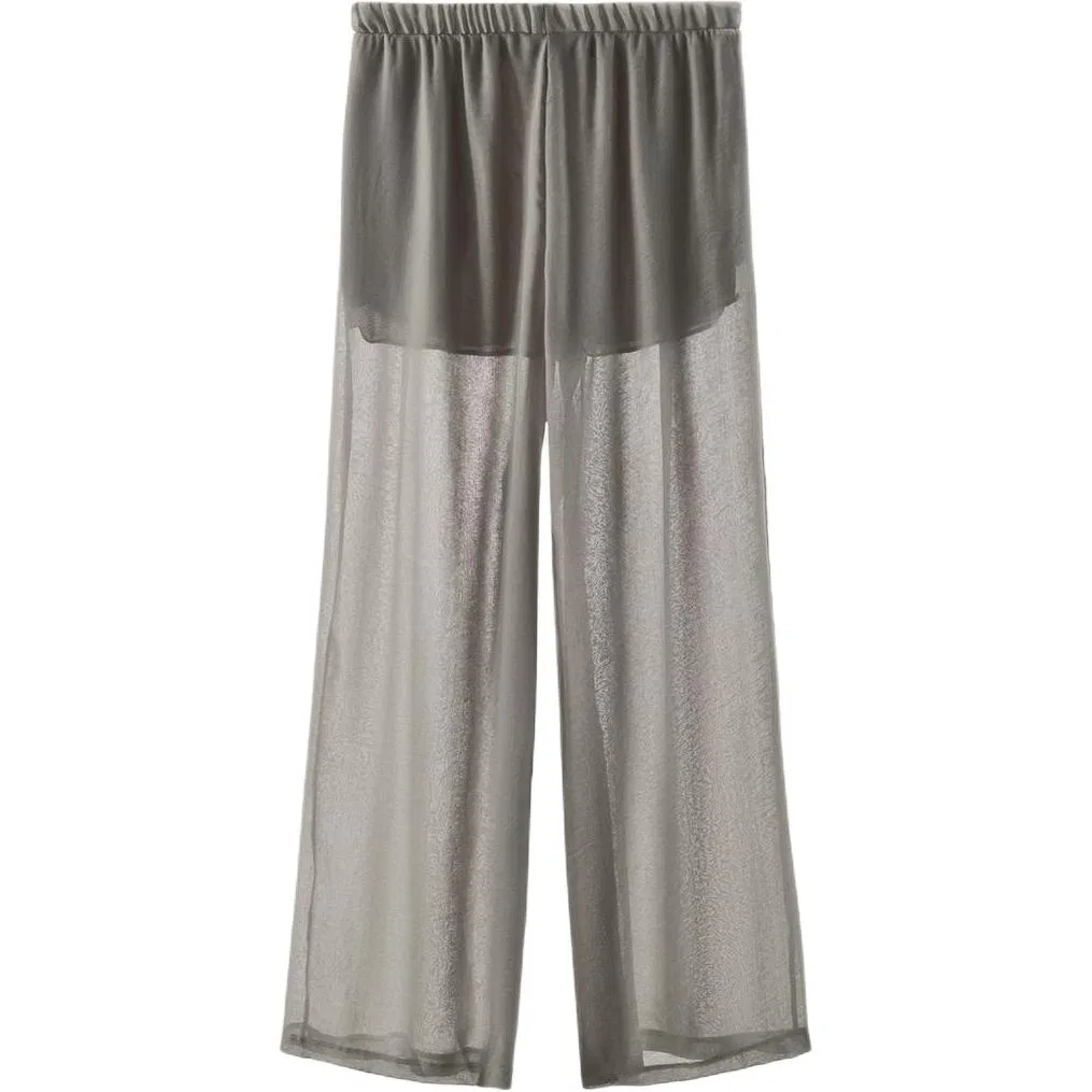 Женские повседневные брюки тонкие Medium Gray ZARA, Medium Gray — фото 3