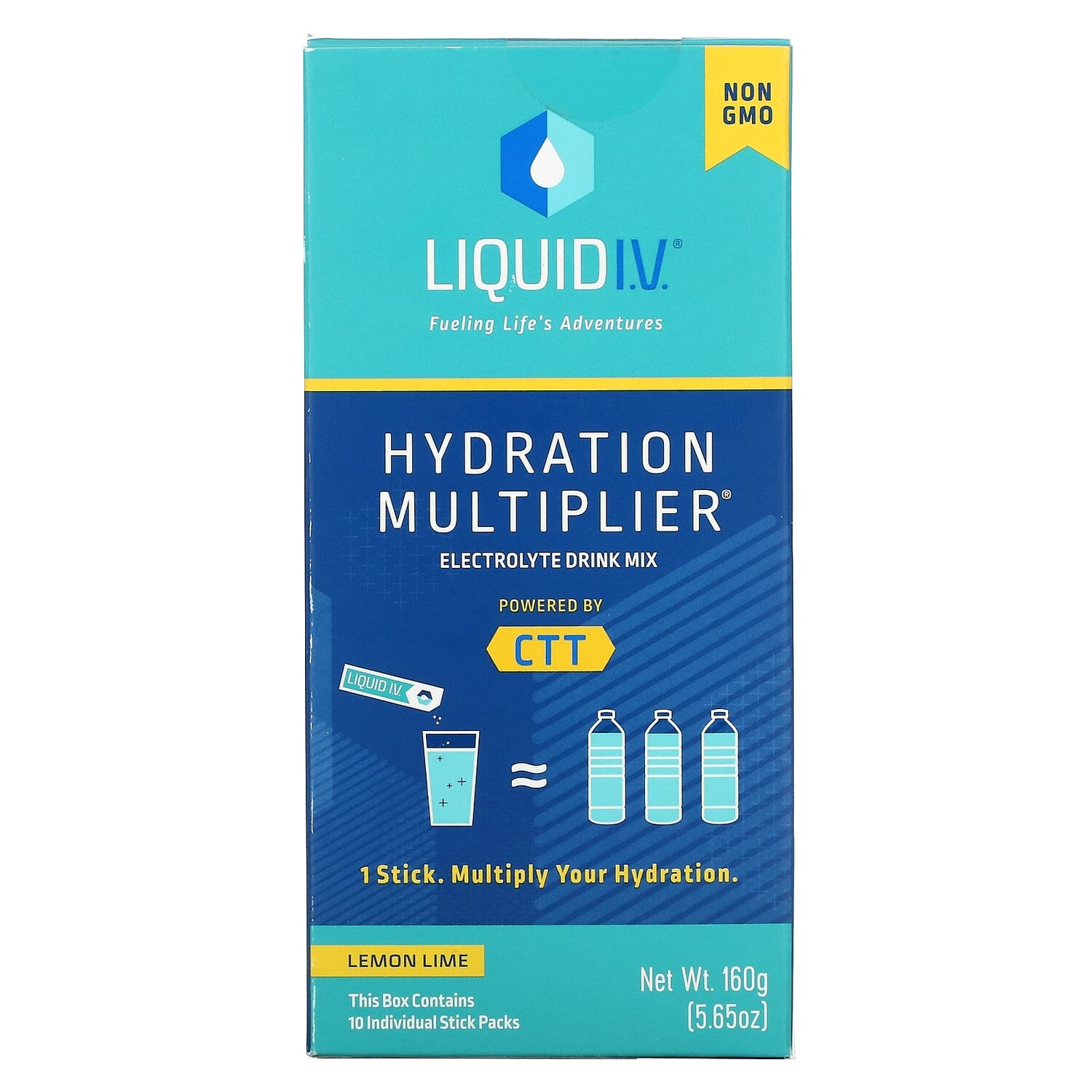 

Hydration Multiplier, смесь для приготовления электролитов, лимон и лайм, 10 отдельных пакетиков по 16 г (0,56 унции) Liquid I.V.