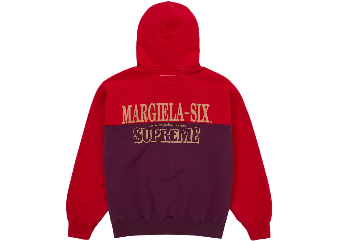 Мужская худи на молнии с принтом Eagle Supreme, MM6 Maison Margiela, Red — фото 3