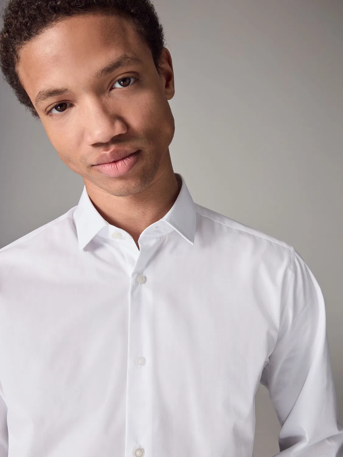 Рубашка классическая slim fit Easy Care Next, белый — фото 4