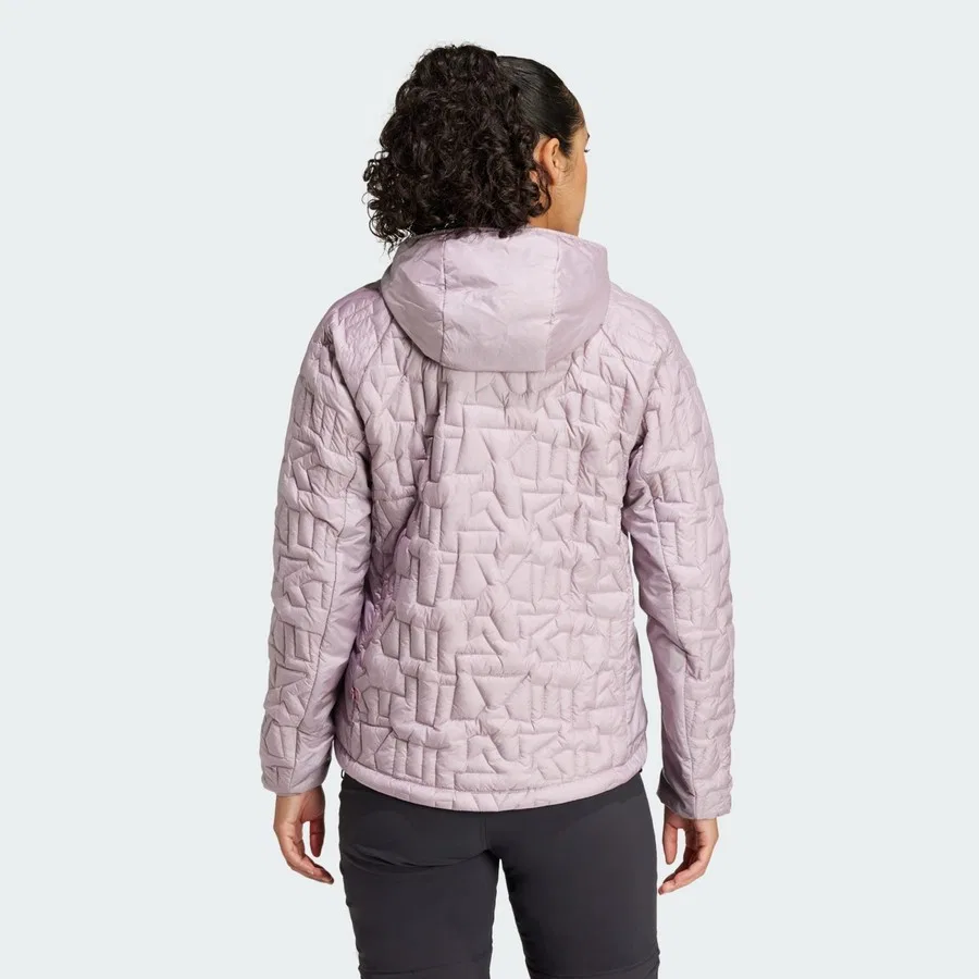 Женский утепленный капюшонный пуховик Terrex Xperior Primaloft Loose Fill Insulated adidas, Фиолетовый — фото 2