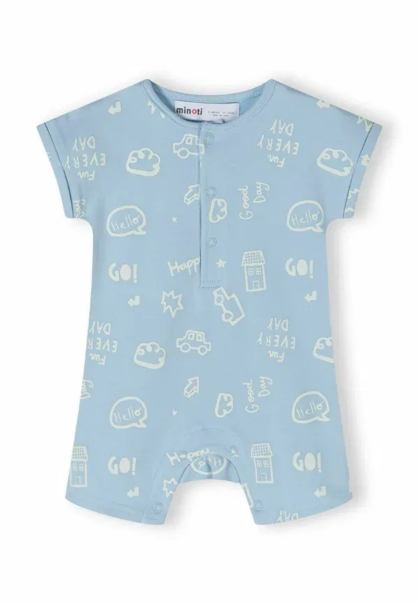 Комплект из 2 боди короткий рукав, хлопок, Minoti, Beige Light Blue, светло-голубой/бежевый — фото 4