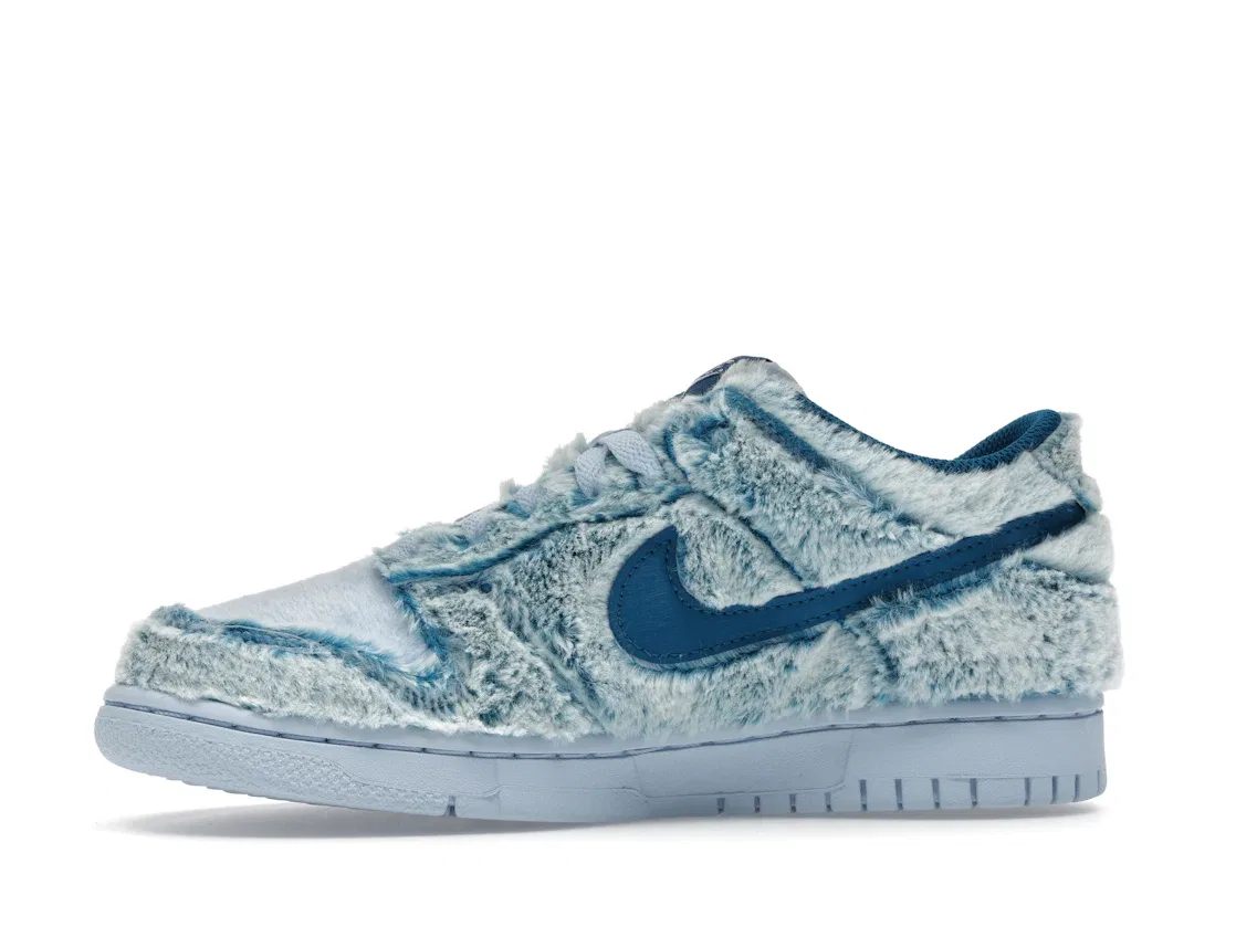 Детские кроссовки с принтом Nike Dunk Low Abominable Snowman Nike, Green Abyss/Celestine Blue/White — фото 3