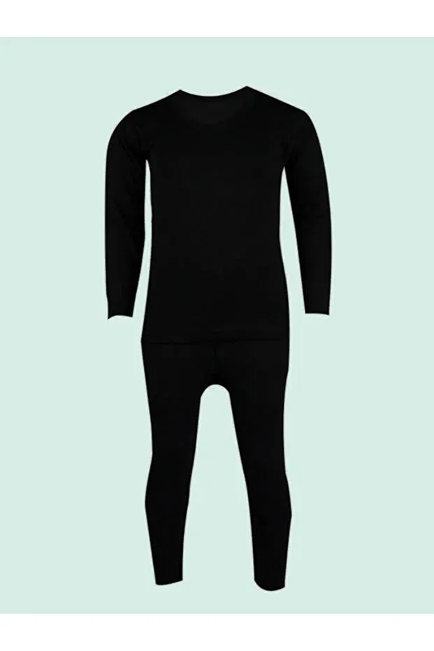 Детское термобелье для мальчиков хлопковое Interlok Generic Brands, Black