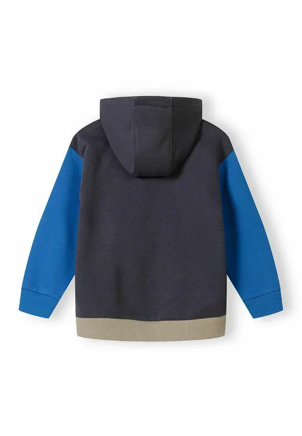 Толстовка спортивная Colour block Minoti, Dark Grey, Beige, Teal, темно-серый/бирюзовый/бежевый — фото 4
