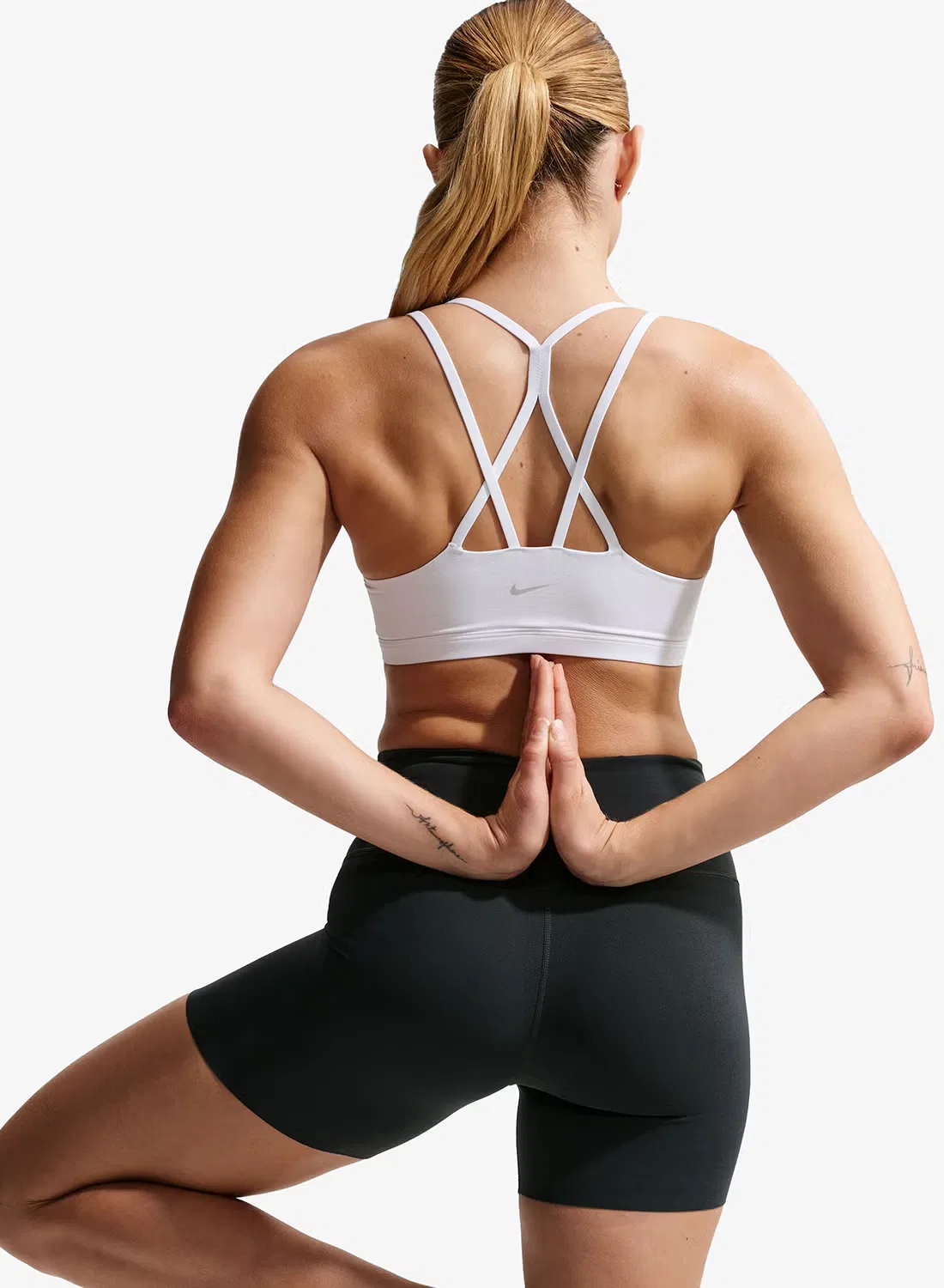 Бюстгальтер спортивный с бретелями Dri-Fit zenvy Nike, белый — фото 4