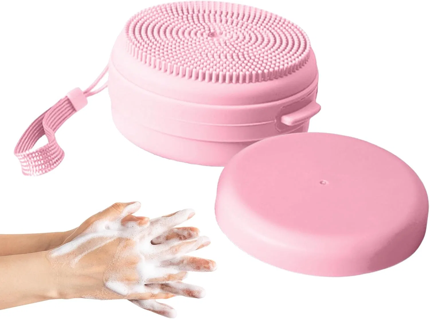Силиконовый скраб для тела, 2-в-1 с дозатором для мыла, Generisch, 109 г, Pink