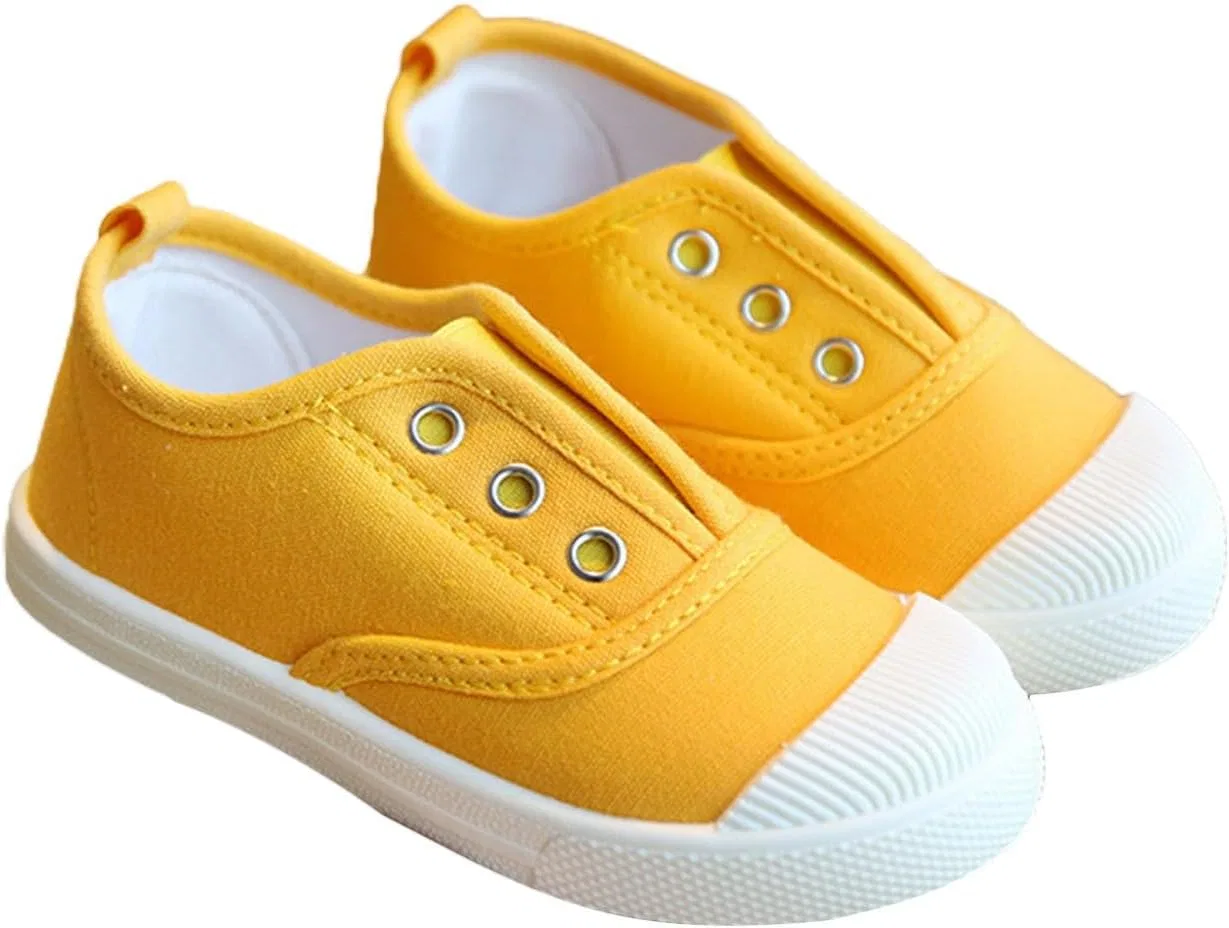 Детские кеды для девочек с принтом Plimsolls, Yellow