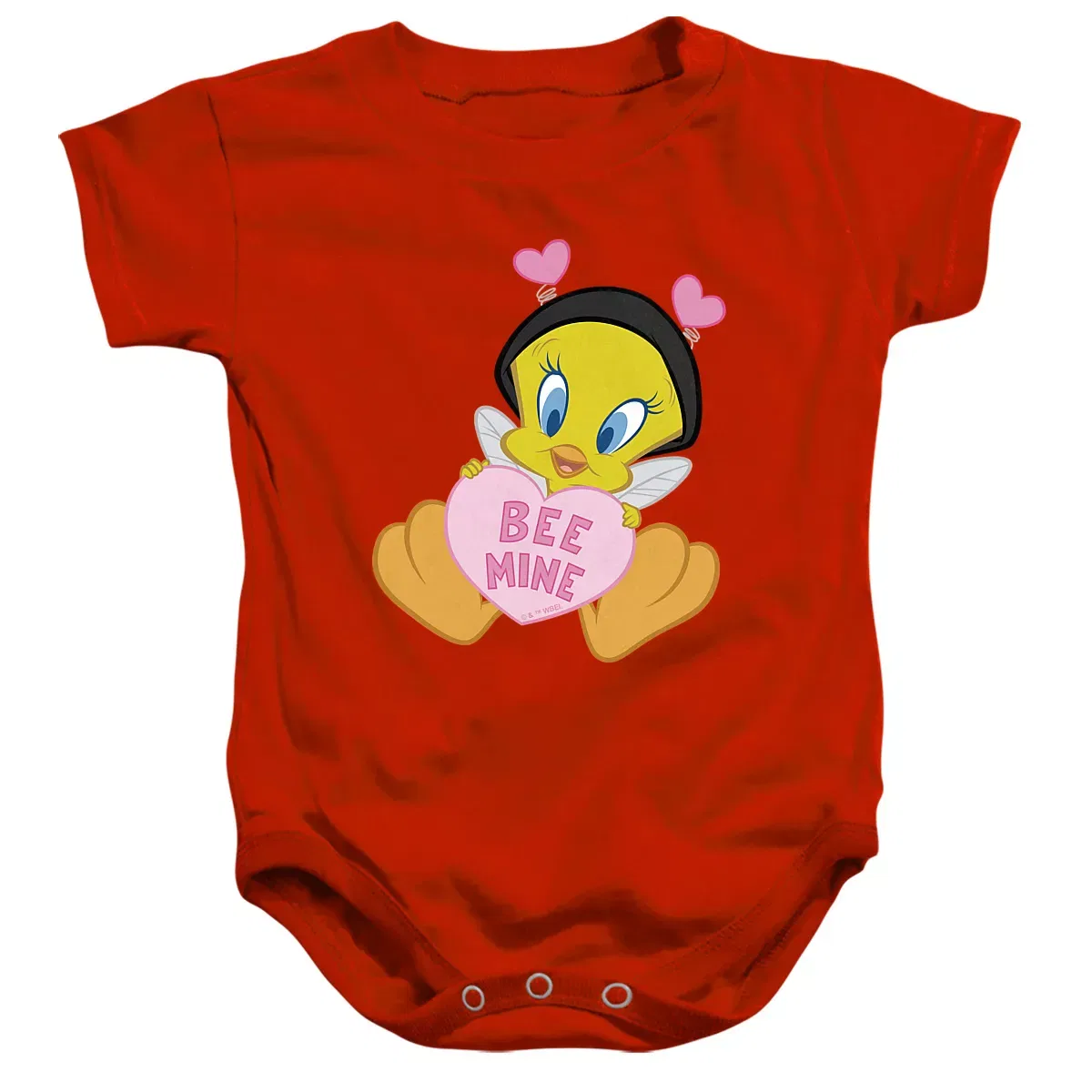 Детский боди с коротким рукавом Baby Looney Tunes Valentine's Day Tweety Bee Mine Looney Tunes, Red