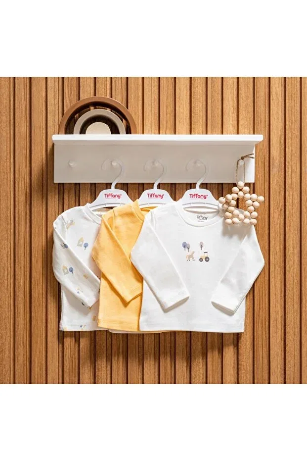 Детский комплект футерованных изделий с длинным рукавом Tiffany Baby Kıds, Ecru