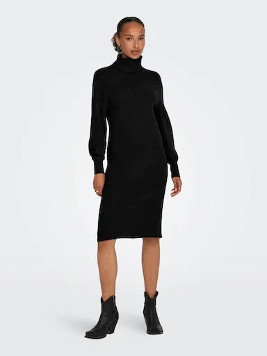 

Only трикотажное платье "ONLSASHA L/S ROLLNECK DRESS NCA KNT", черный