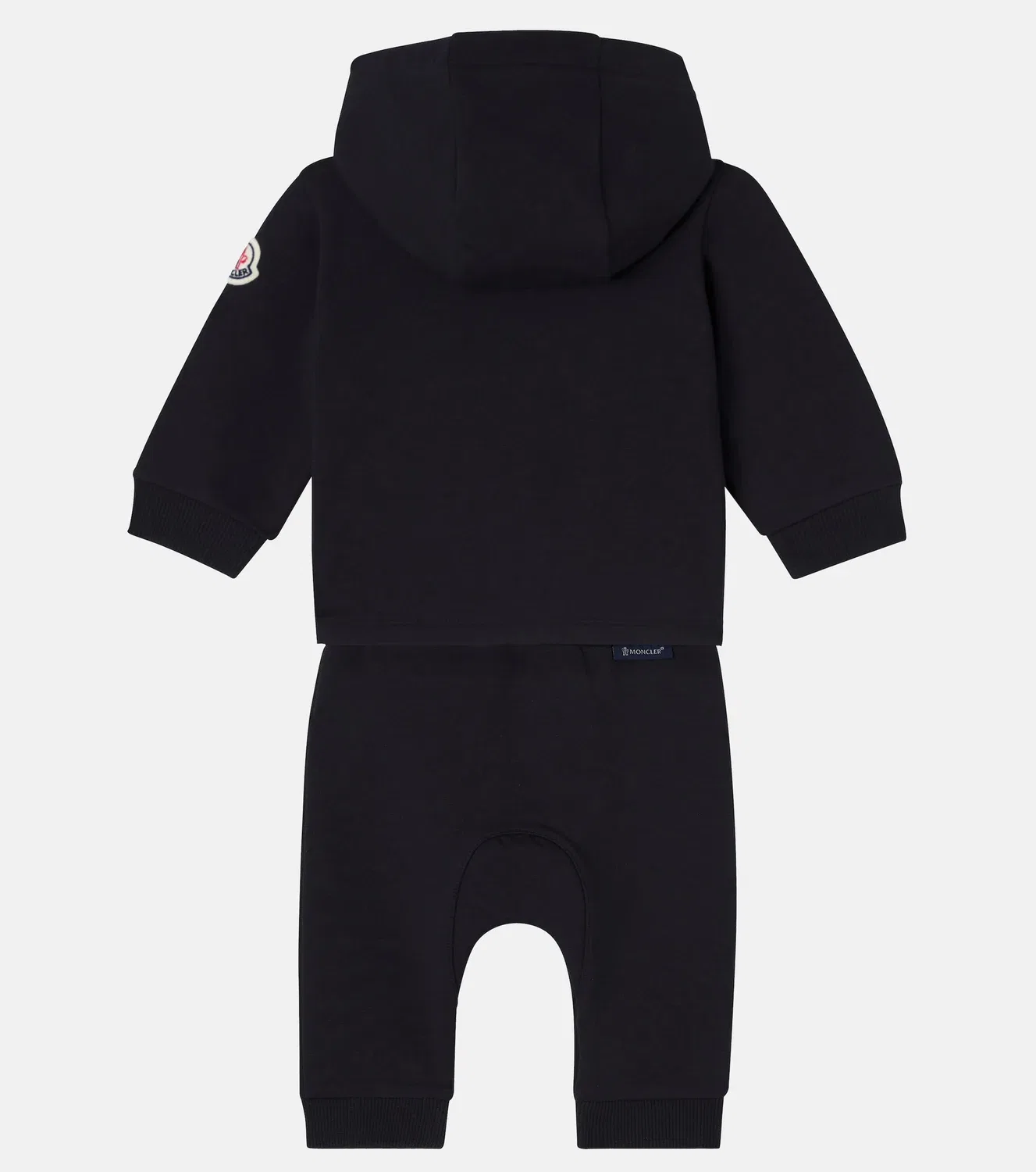 Комплект из худи и спортивных штанов с молнией спереди Moncler Enfant, синий — фото 2