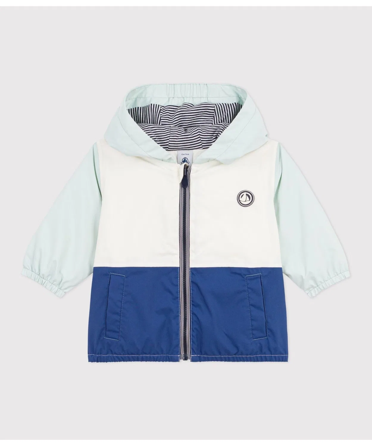 Детская ветровка с капюшоном, Light Blue PETIT BATEAU — фото 4