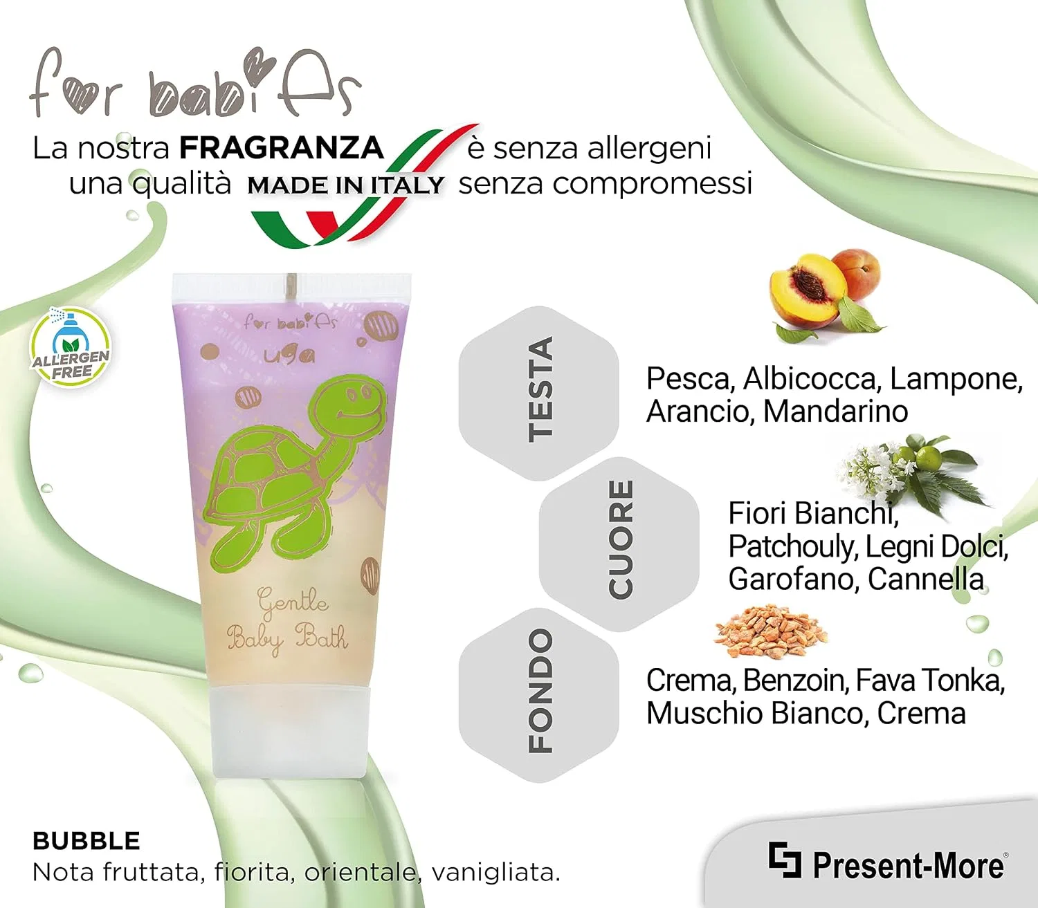 Гель для душа Bubble Bath For Babies, PRESENT-MORE, 150 шт. по 40 мл, с ароматом Bubble — фото 3