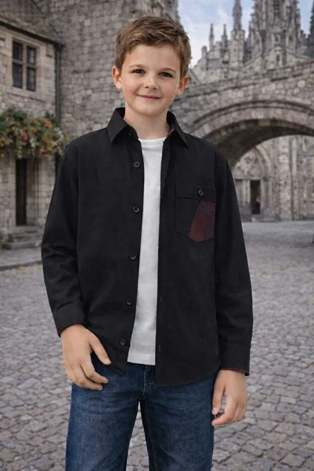 Детская рубашка с длинным рукавом Louis Kids, Black