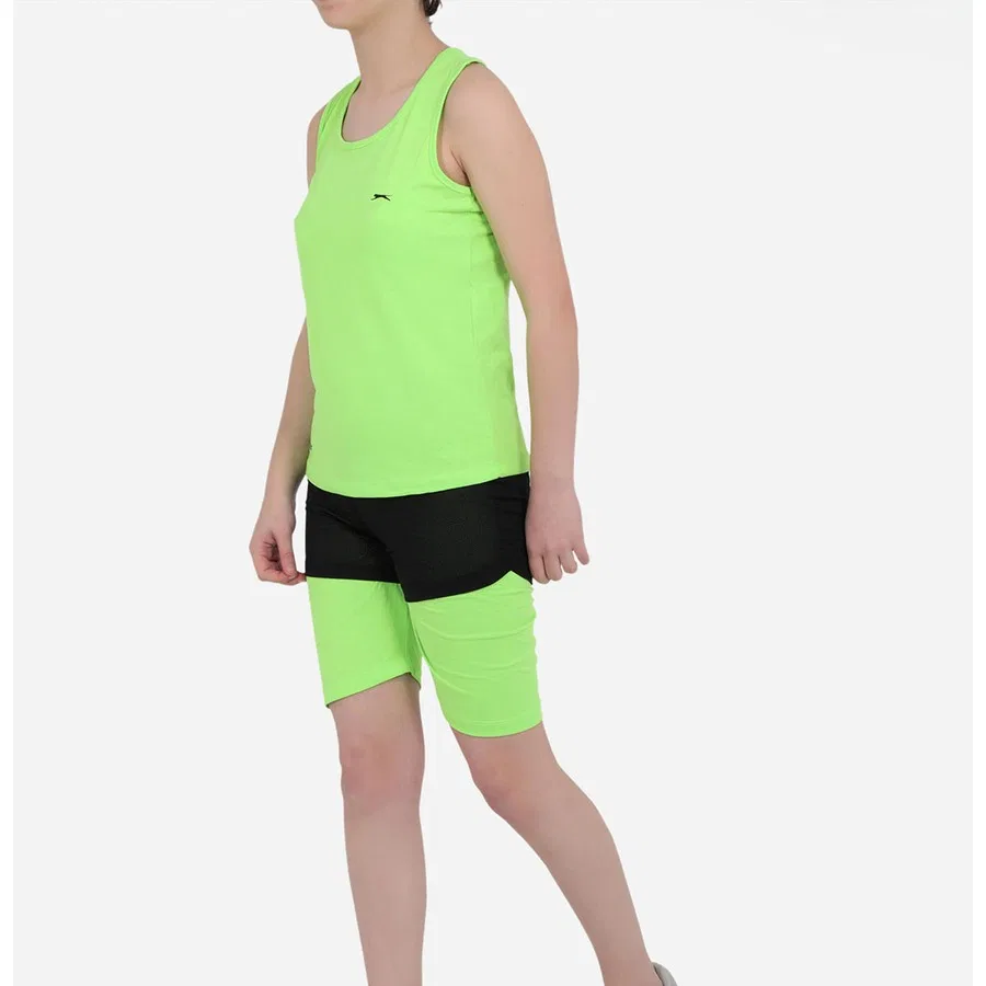 Комплект из футболки и шорт с принтом Dolf Kız Slazenger, Фуксия