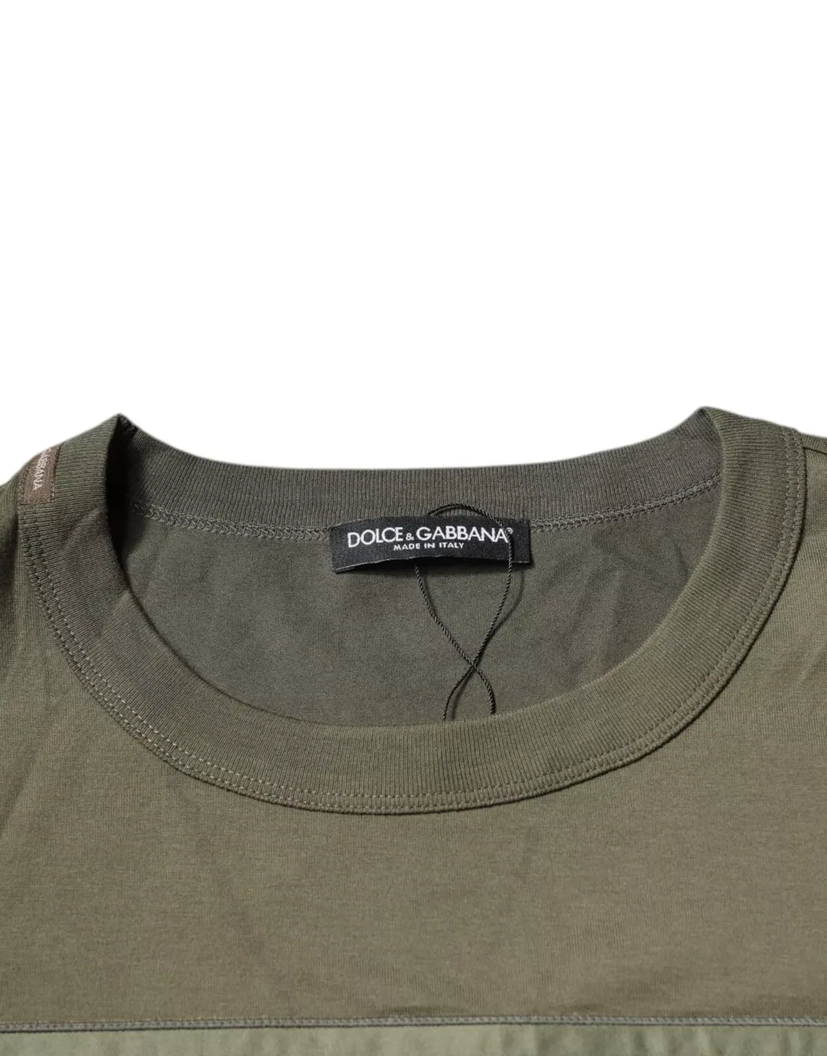 Мужская футболка с принтом логотипа Army Green DG Love Cotton Crew Neck Dolce & Gabbana, Dark Green — фото 2