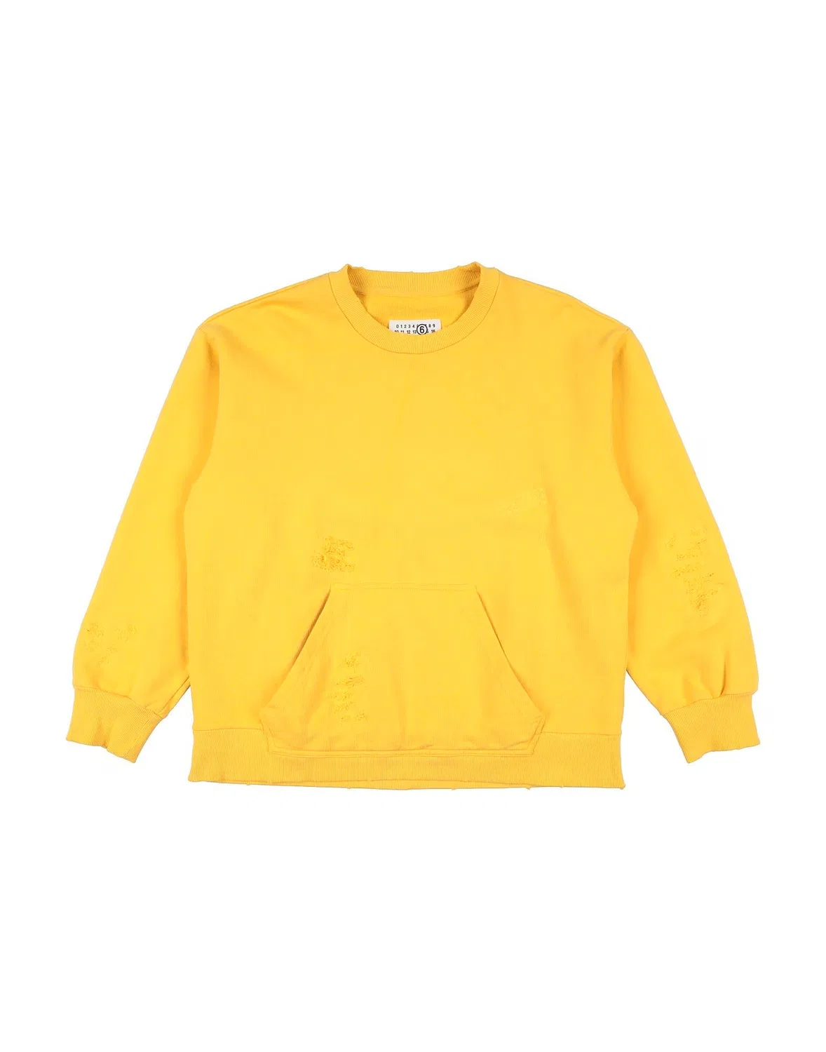 Детская толстовка из флиса с вышитым логотипом MM6 Maison Margiela, оранжевый