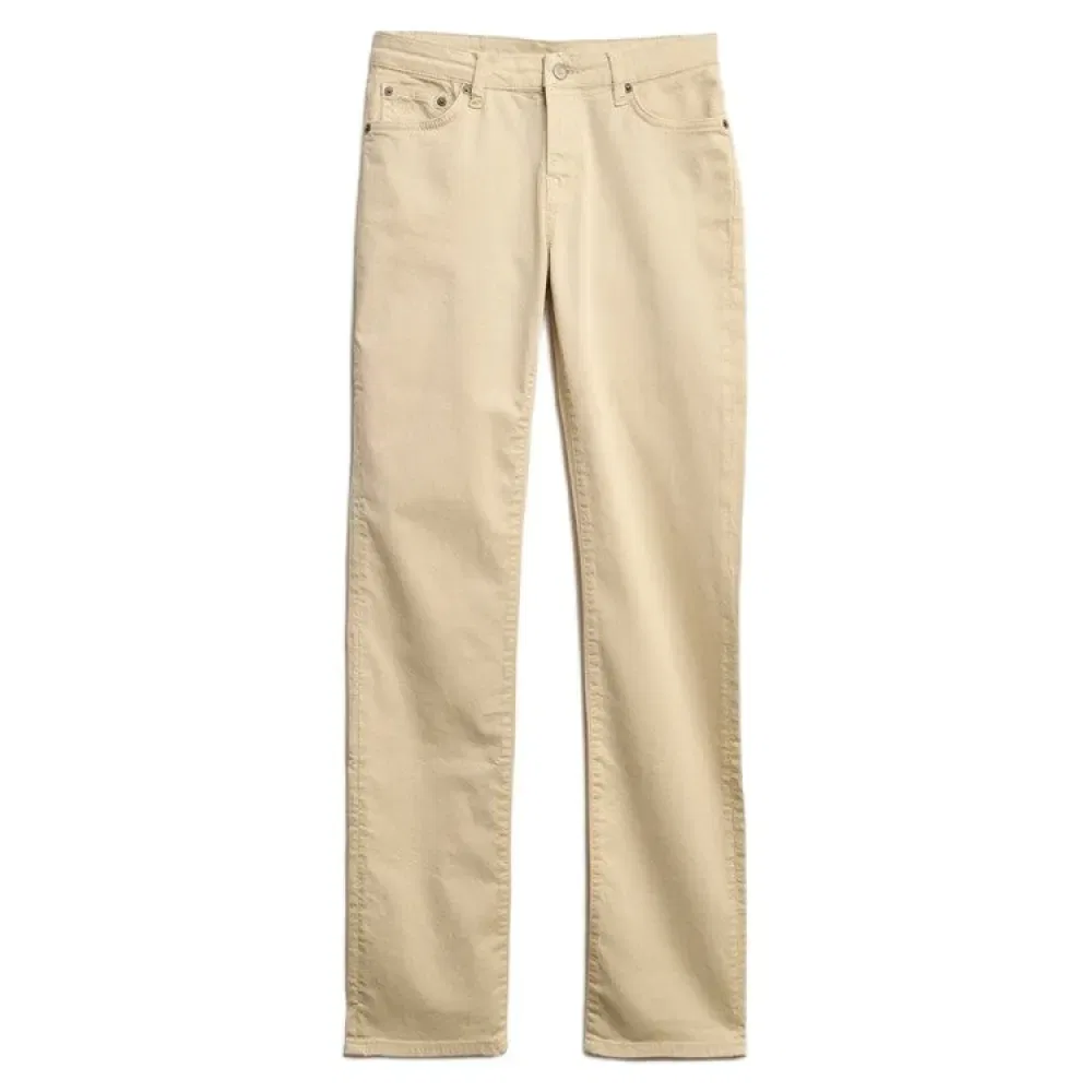 Брюки Superdry Slim Sateen, бежевый