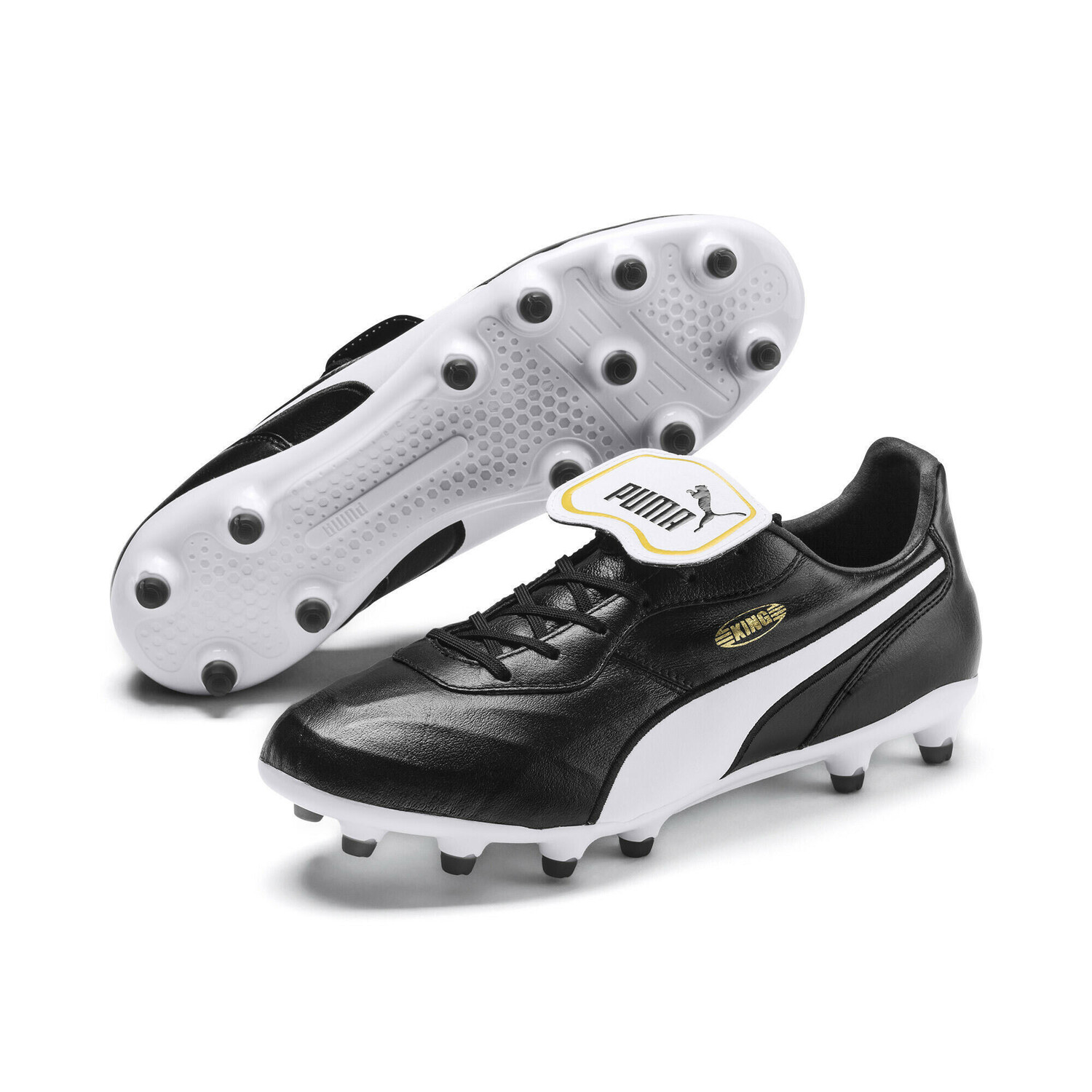 

Футбольные бутсы Puma King Top FG, бело-черный