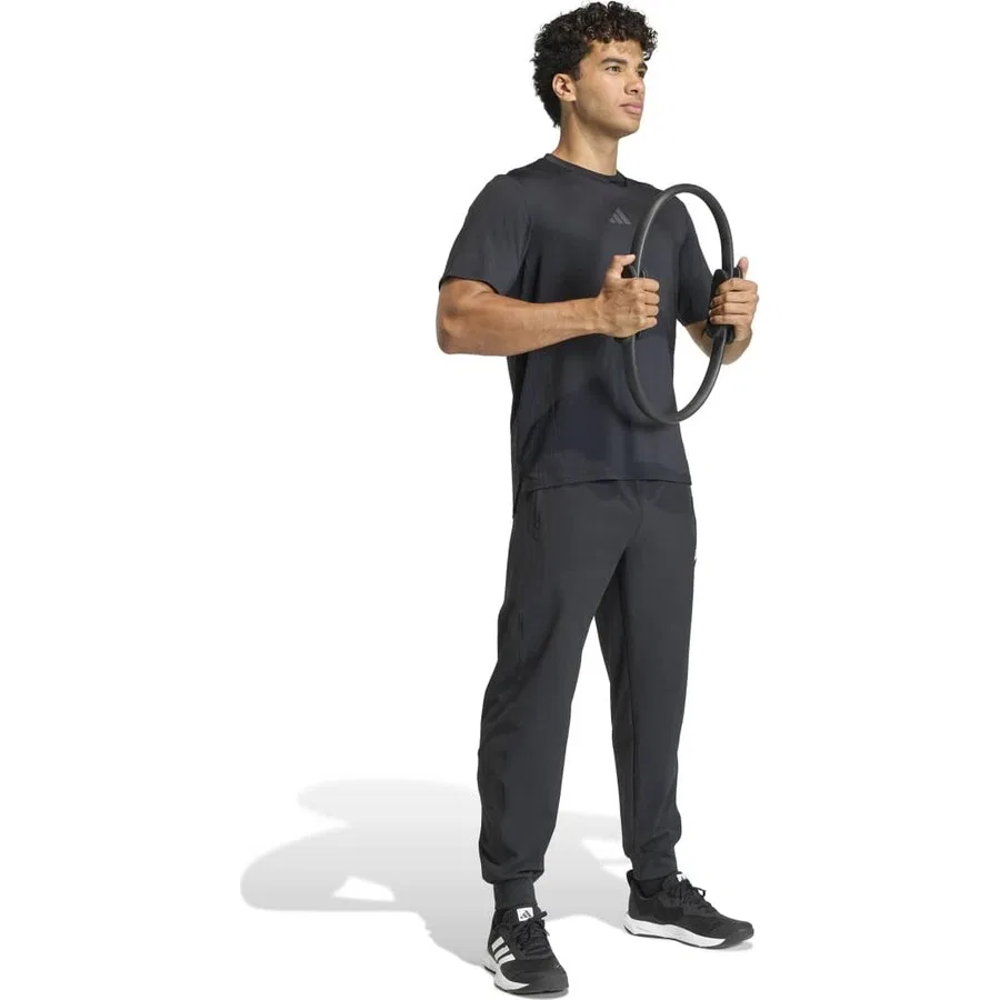 Спортивные штаны с зауженными штанинами Performance Workout Essentials Flex Бренд Adidas, Черный — фото 4