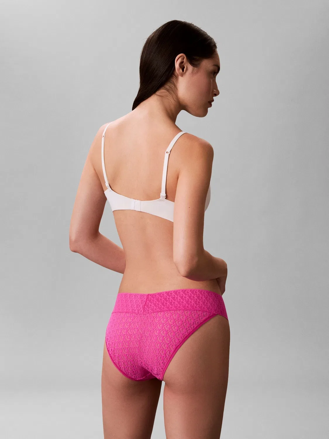Бикини Calvin Klein Icon Logo Lace, розовый — фото 3