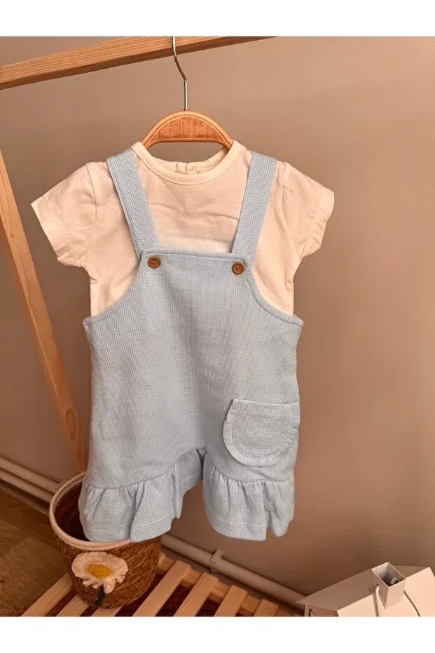 Детский комплект платьев для девочек с текстурой Kids, Blue — фото 2