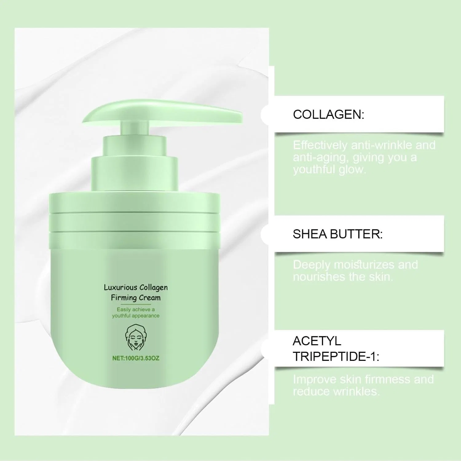 Крем для тела укрепляющий Luxury Collagen Firming Cream, 3 шт, 100 г Generisch — фото 3