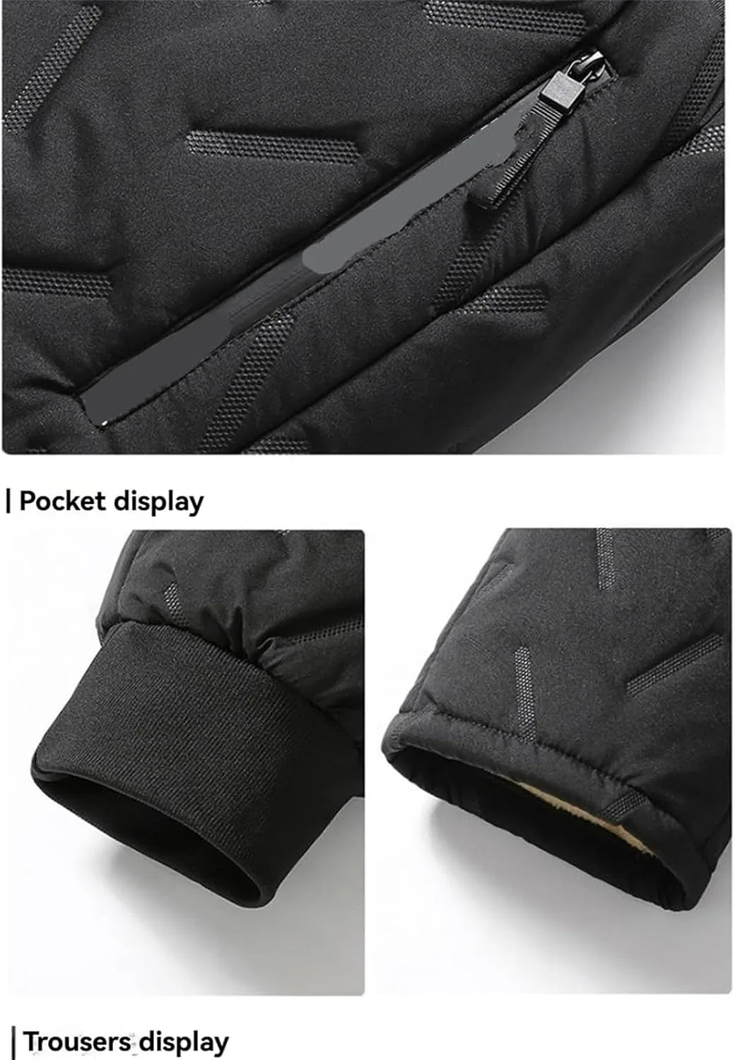 Мужские утепленные спортивные штаны с флисом, модель Active Thermal Cargo Windproof Joggers, чёрный — фото 2