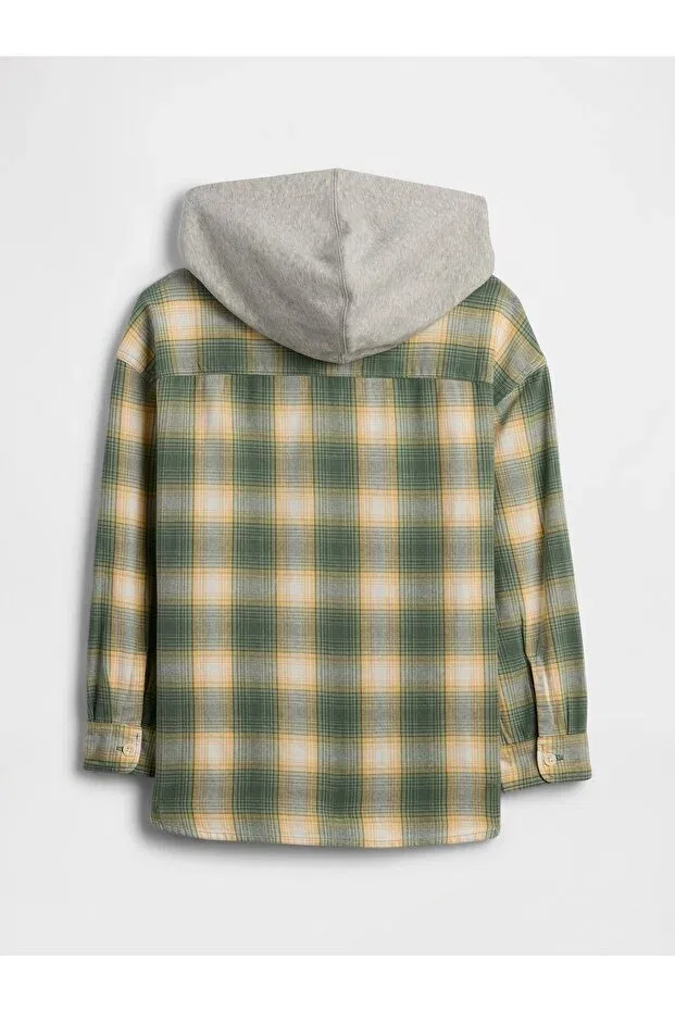 Детская рубашка для мальчиков фланелевая Basics Gap, Green — фото 3