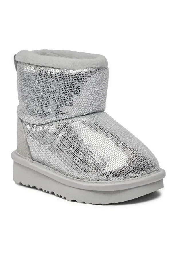 Детские ботинки для девочек с коротким каблуком Ugg, Silver