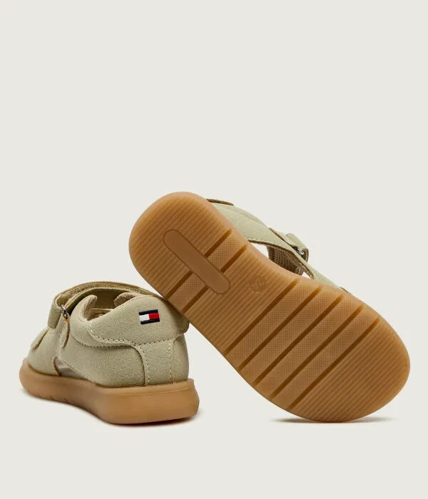 Детские сандалии из искусственной кожи Tommy Hilfiger, бежевый — фото 4