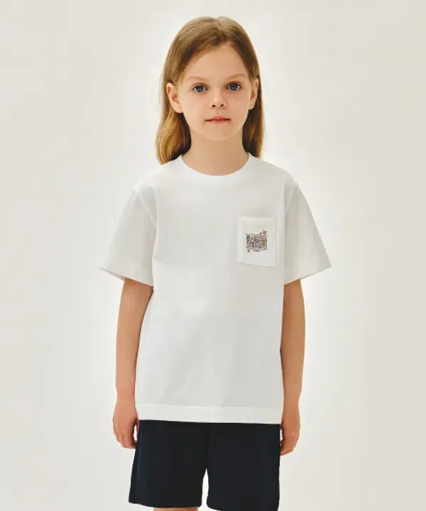 Футболка с логотипом Marithé Kids, белая