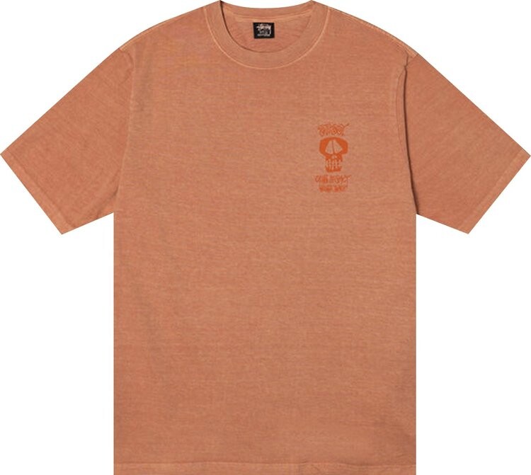 

Футболка Stussy x Our Legacy Work Shop Surf Skull Pigment Dyed Tee 'Clay', оранжевый