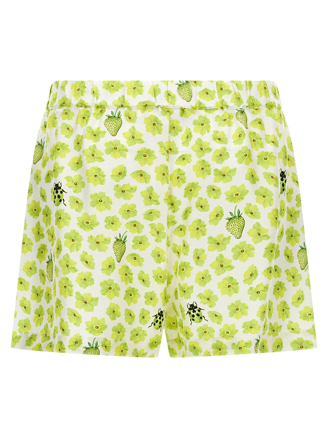 Женские шорты-бермуды из шелка с принтом Strawberry Garden Versace, Multicolor — фото 2