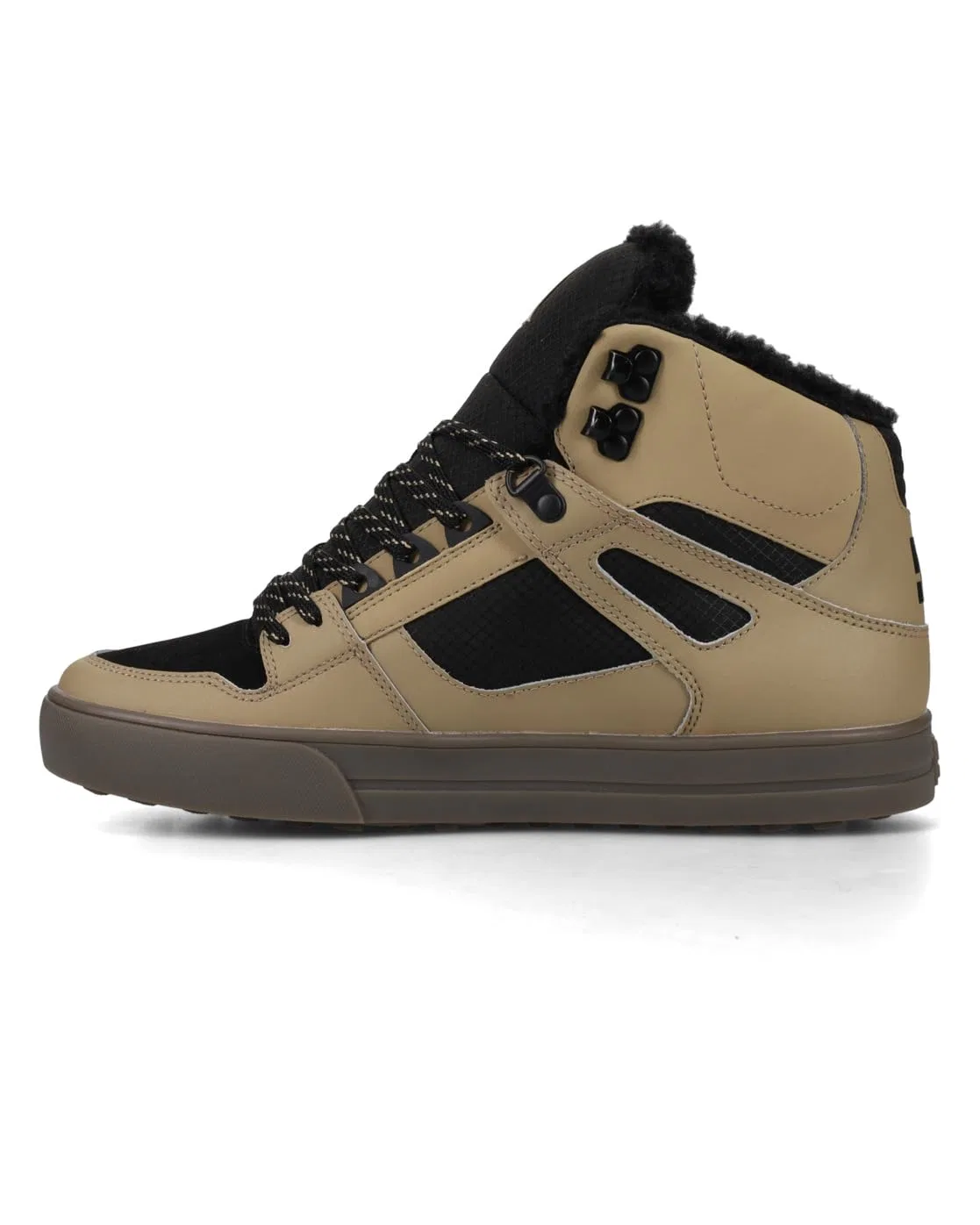 Детские кроссовки для мальчиков с теплой подкладкой Pure High Wnt DC Shoes, Light Black — фото 3