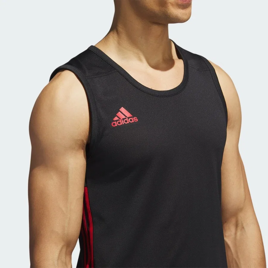 Спортивная футболка с принтом 3G Speed Reversible Jersey adidas, Черно-красный — фото 4
